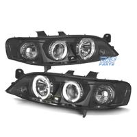 FARI PER OPEL VECTRA B 99-02 ANGEL EYES FONDO NERO