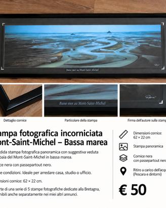 stampa fotografica incorniciata Mont saint-michel