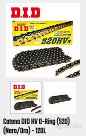 Catena D.I.D. 520HV3 O-Ring Nero-Oro 120l