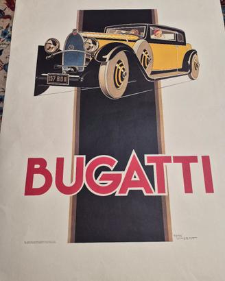 manifesto pubblicitario Bugatti 