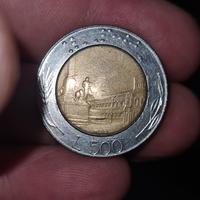 moneta da 500 lire bimetallica