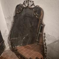 Specchiera d'epoca Rococò - Stile Luigi XV- Ottone