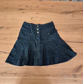 Minigonna svasata nera TG S