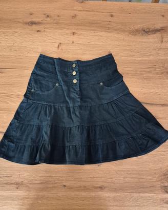 Minigonna svasata nera TG S