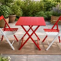 Set Tavolino + 2 Sedie da esterno bicolore