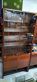 Libreria noce classica 2 ante vetro