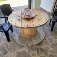 tavolo giardino ricavato da bobina