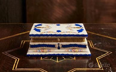 Portagioie Cofanetto porcellana Limoges Vintage