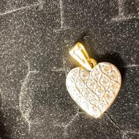 Ciondolo Cuore di Diamanti oro 18Kt