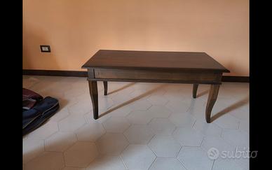 Tavolinetto da salotto rettangolare in legno