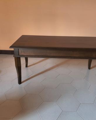 Tavolinetto da salotto rettangolare in legno