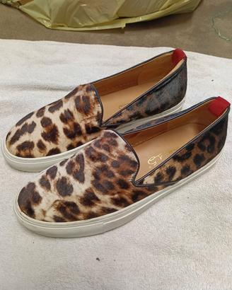 Via Roma 15 sneakers slip on donna animalier 