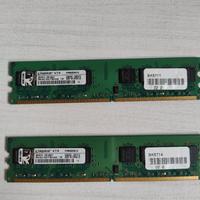 Banco Ram Kingston 2 x 1gb KVR800D2N6/1G