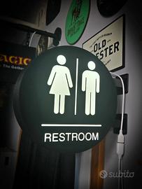 Insegna Luminosa per Bagno Retroilluminata a LED 