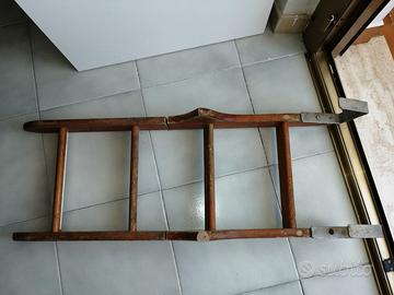 Scaletta in legno per barca con agganci