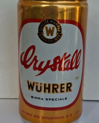 Lattina vintage Birra Crystall Wührer 