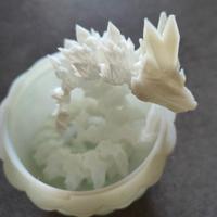 Drago Bianco Fluorescente 3D da collezione