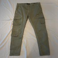 Pantaloni Cargo Nuvolari Uomo Taglia 52 L/XL Oliva