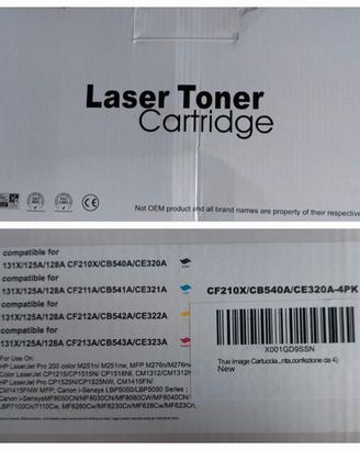 4 cartucce compatibili hp e canon