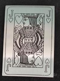 carte da gioco in argento cesellate