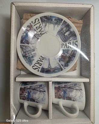  ULTIMO PREZZO Set 2 tazzine souvenir da Parigi