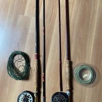 Canne, mulinelli e code pesca a mosca