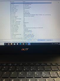 Notebook Acer funzionante + alimentatore
