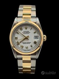 rolex datejust boy 31 mm ref 68243 acciaio oro
