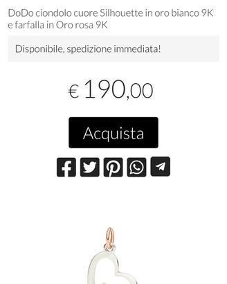 charm dodo cuore silhouette 