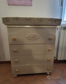 Cassettiera/bagnetto/Fasciatoio Pali melody sbianc