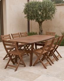 Set Hillerstorp tavolo + 8 sedie in legno