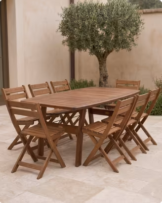 Set Hillerstorp tavolo + 8 sedie in legno