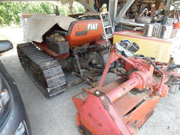 Trattore a cingoli Fiat 352C con fresa