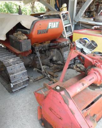 Trattore a cingoli Fiat 352C con fresa