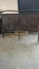 Testate letto primi del 900 in ferro e legno