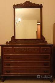 Comò, comodini, testata del letto in legno 