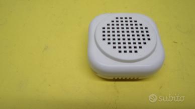 Campanello quadrato smussato bianco, lato 8 cm, te