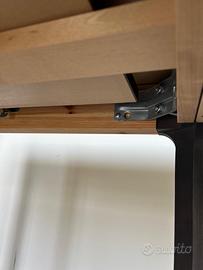 Tavolo legno scuro apribile 120x80