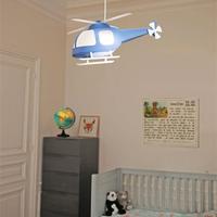 LAMPADA A SOSPENSIONE PER BAMBINI ELICOTTERO BLU