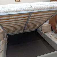 Letto contenitore con materasso e comodini