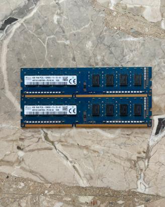 2 RAM DDR3 da 4 gb SK