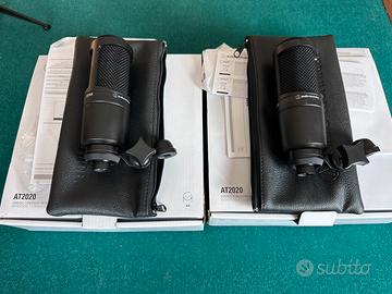 Coppia microfoni Audio-technica AT2020 + isolanti