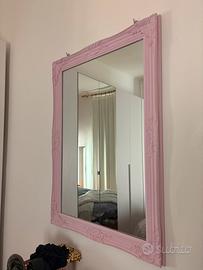 Specchio rosa legno