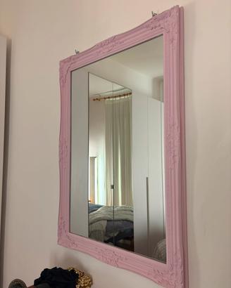 Specchio rosa legno