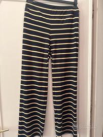Pantaloni palazzo elasticizzato a righe
