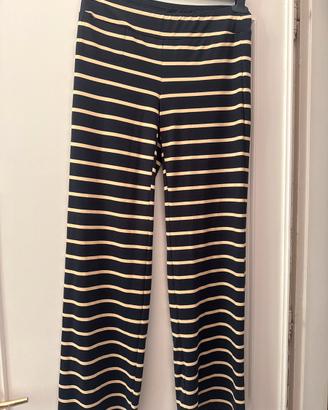 Pantaloni palazzo elasticizzato a righe