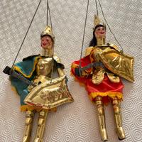 Coppia di pupi siciliani vintage
