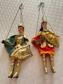 Coppia di pupi siciliani vintage