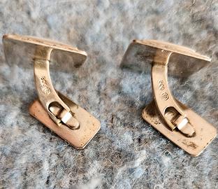 Gemelli per polsini in argento e madreperla