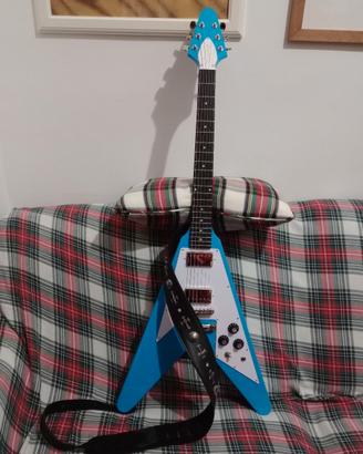 chitarra Epiphone Flying v 70s Maui Blue 